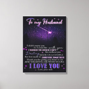 Lienzo Al decorador de mi marido, letra de citas de amor