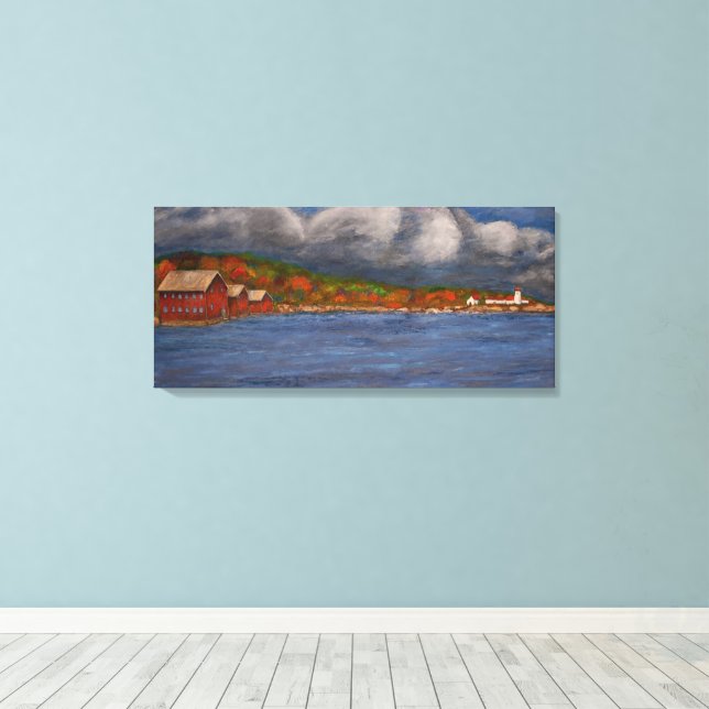 Lienzo Al puerto (Insitu (piso de madera))