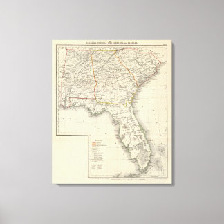 Lienzo Alabama, Georgia, Carolina del Sur y Florida