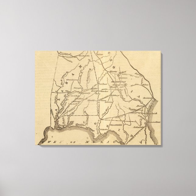 Lienzo Alabama, Georgia, Florida (Anverso)