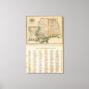 Lienzo Alabama, Misisipi, Luisiana