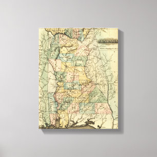 Lienzo AlabamaPanoramic MapAlabama