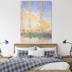 Lienzo Álamos, paisaje impresionista, Claude Monet