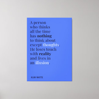 Lienzo Alan Watts Cita Sobre Pensar