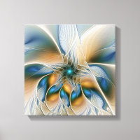 Alarmante, Abstracta Fantasía Fractal Art Con Azul