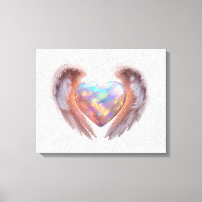 Lienzo *~* Alas Ángel brillante del corazón Opal AP78 (Anverso)
