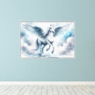 Lienzo Alas blancas de Pegasus Suave paisaje de sueños de