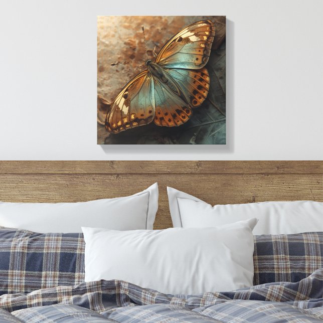 Lienzo Alas de Cambio | Mariposa Iridescente Extendida (Insitu(Dormitorio))