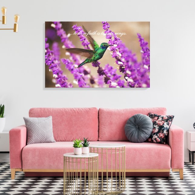Lienzo Alas de Faith Sparkling Violet ears Hummingbird (Insitu (Sala de estar))