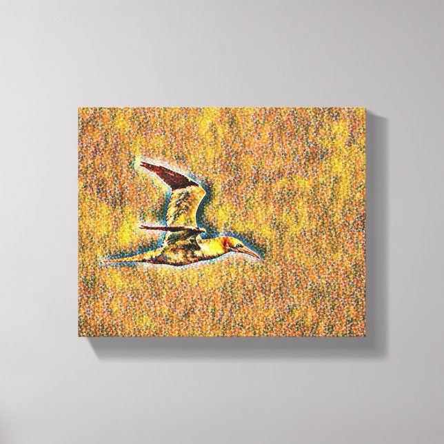 Lienzo Alas de la armonía: Aves en el cielo abierto" (Anverso)