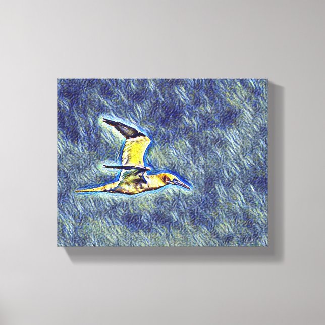 Lienzo Alas de la armonía: Aves en el cielo abierto" (Anverso)