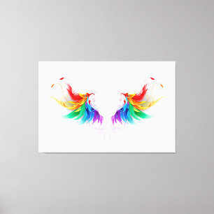 Lienzo Alas del arco iris fluidas