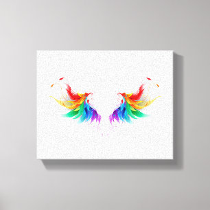 Lienzo Alas del arco iris fluidas