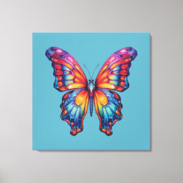 Lienzo Alas Naranjas azules de mariposa