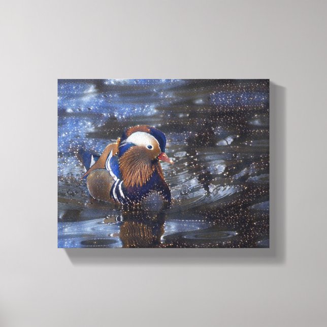 Lienzo "Alas sobre el muelle: un escape pacífico" (Anverso)