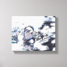 Lienzo Alas sobre el muelle: un escape pacífico"