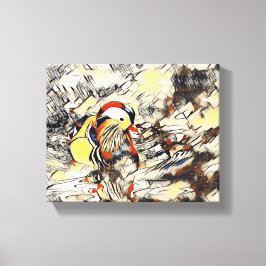 Lienzo "Alas sobre el muelle: un escape pacífico"