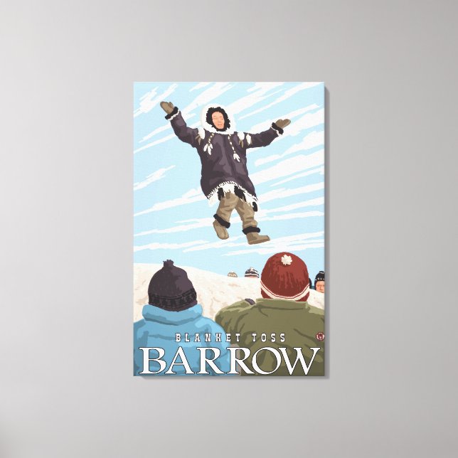 Lienzo Alaska Blanket Toss - Barrow, Alaska (Anverso)