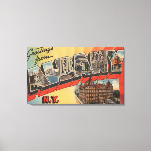 Lienzo Albany, Nueva York - Escenas de letras grandes