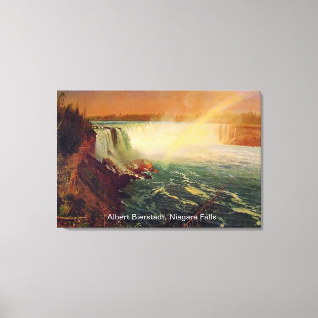 Lienzo Albert Bierstadt, Cataratas del Niágara. (Anverso)