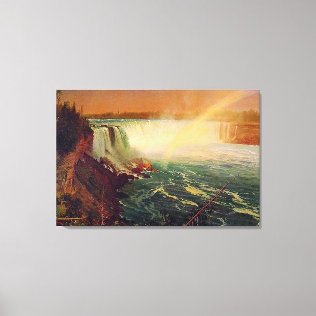 Lienzo Albert Bierstadt, Cataratas del Niágara. (Anverso)
