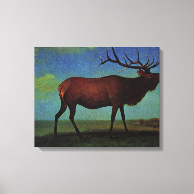 Lienzo Albert Bierstadt, Elk (Anverso)