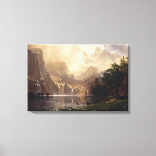Lienzo Albert Bierstadt - Entre Sierra Nevada