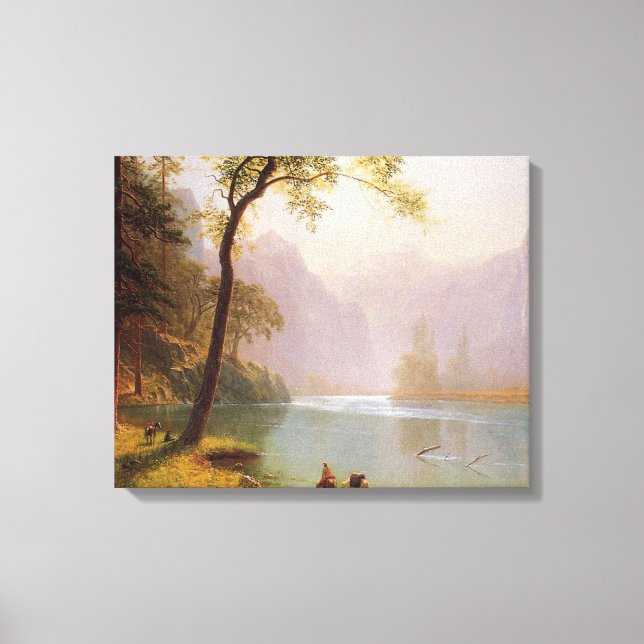 Lienzo Albert Bierstadt, Kerns River Valley California. (Anverso)