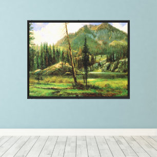 Lienzo Albert Bierstadt - Montañas de Sierra Nevada,