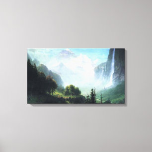 Lienzo Albert Bierstadt staubbach cae cerca de lauterbrun