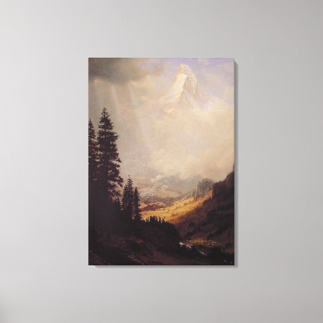 Lienzo Albert Bierstadt's The Matterhorn, 1867 (Anverso)