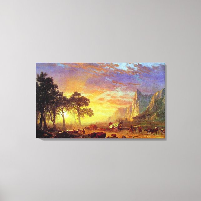 Lienzo Albert Bierstadt's The Oregon Trail, 1869 (Anverso)