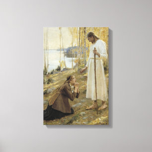 Lienzo Albert Edelfelt - Cristo y María Magdalena