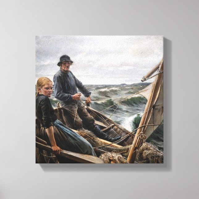 Lienzo Albert Edelfelt - En el mar (Anverso)