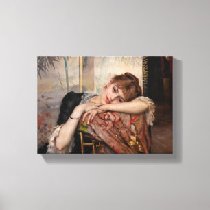 Lienzo Albert Edelfelt - La Parisienne / Virginie