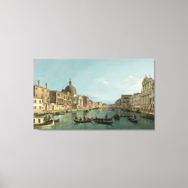 Lienzo Alcance del Gran Canal (por Canaletto) (Anverso)