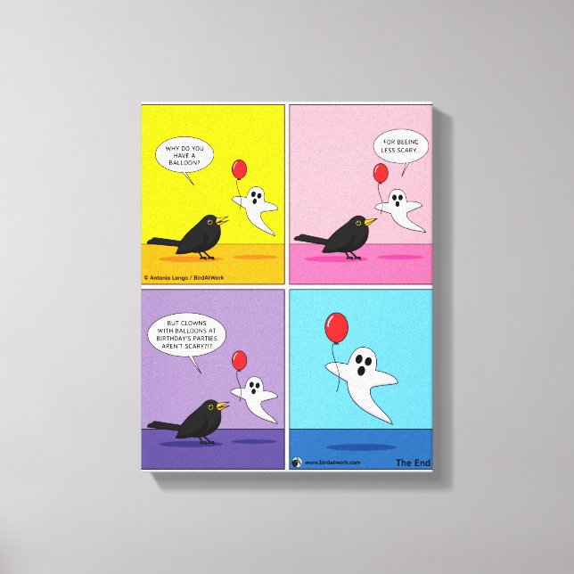 Lienzo Alcanzar el cómic de objetivo opuesto (Anverso)