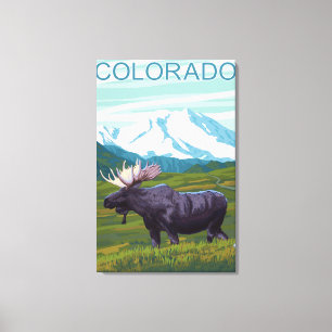 Lienzo Alces con MountainColorado