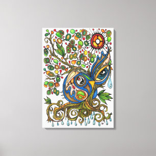 Lienzo Alcohol del Shaman:  El alcohol del árbol que