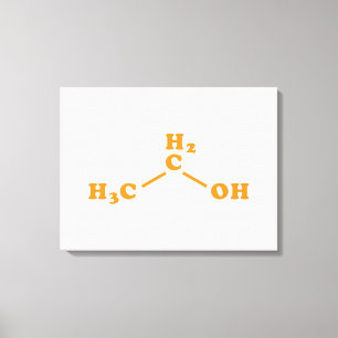 Lienzo Alcohol Etanol Fórmula química molecular