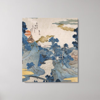 Lienzo Aldea de montaña japonesa