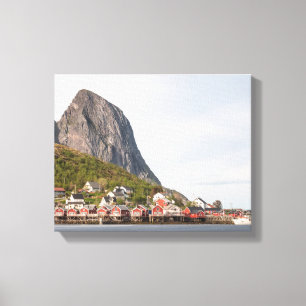 Lienzo Aldea pesquera de Lofoten - Noruega