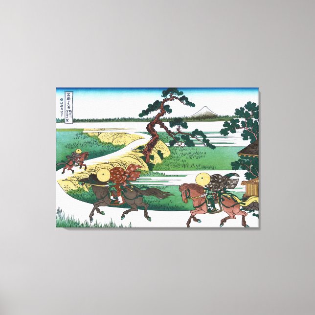 Lienzo Aldea Sekiya en el río Sumida (Anverso)