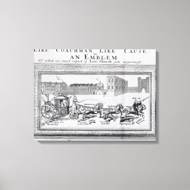 Lienzo Alegoría de los peligros de la baja iglesia (Anverso)