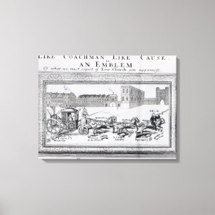 Lienzo Alegoría de los peligros de la iglesia baja