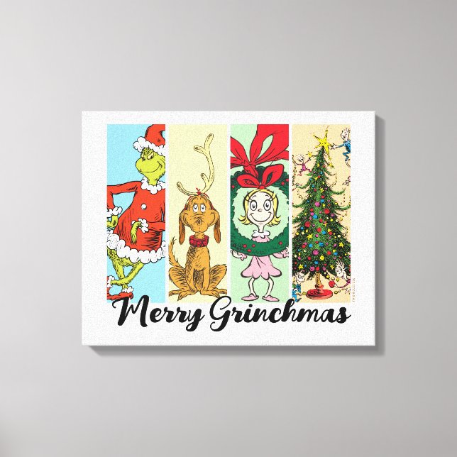 Lienzo Alegre Grinchmas Collage Navideño (Anverso)