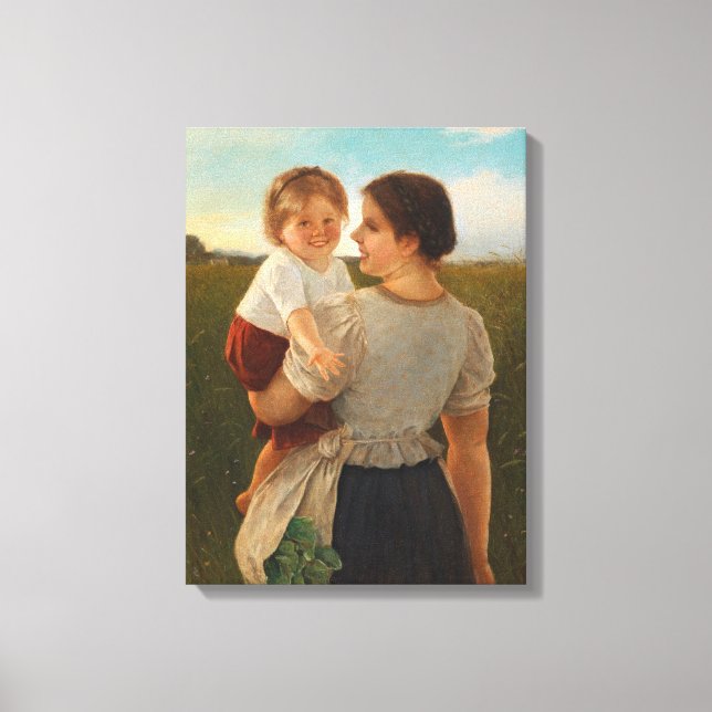 Lienzo Alegría de la madre (madre amorosa y hija) (Anverso)