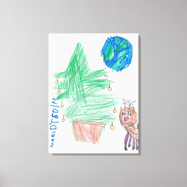 Lienzo Alegría navideña: La visión de la magia de los Nav (Anverso)