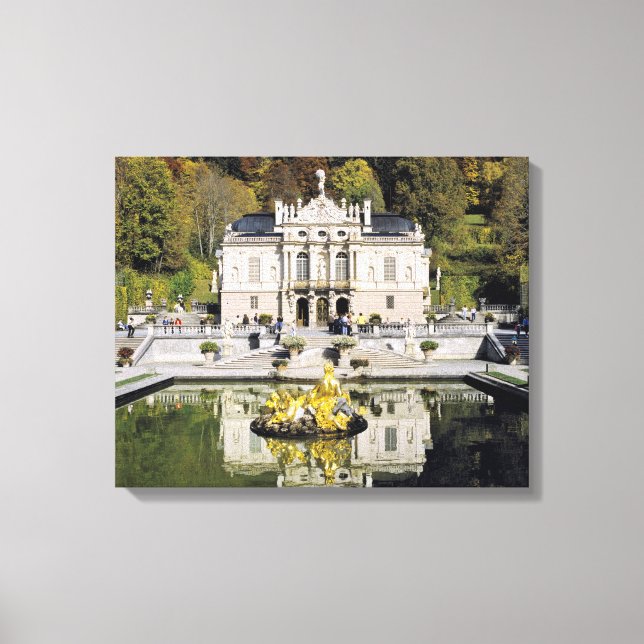 Lienzo Alemania, Baviera, Castillo de Linderhof. Linderho (Anverso)