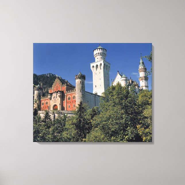 Lienzo Alemania, Baviera, Castillo Neuschwanstein. (Anverso)